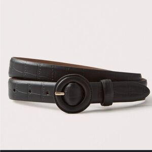 Abercrombie & Fitch Black Croc-Embossed Belt Bundle M/L